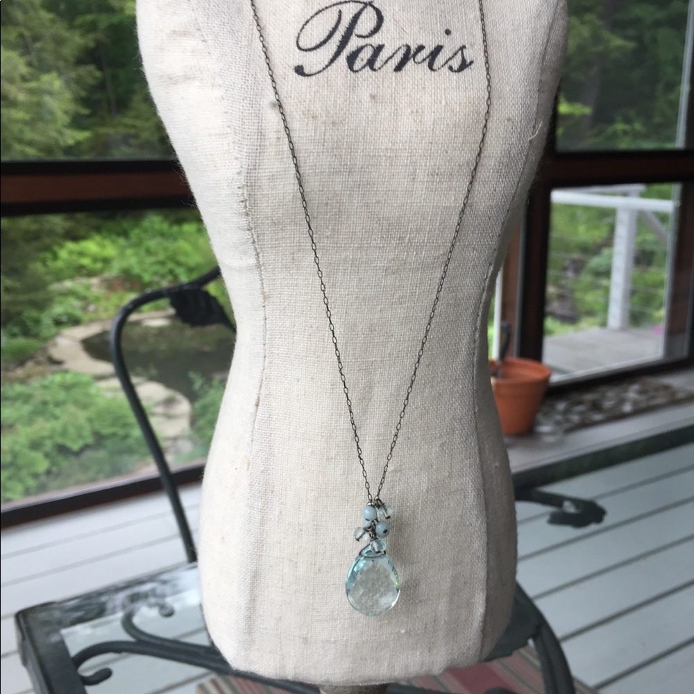 Blue semiprecious stone necklace